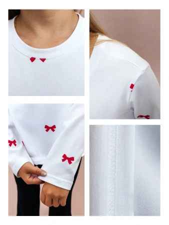 Лонгслив для девочки школьная блузка