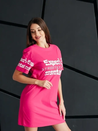 Туника домашняя больших размеров с принтом