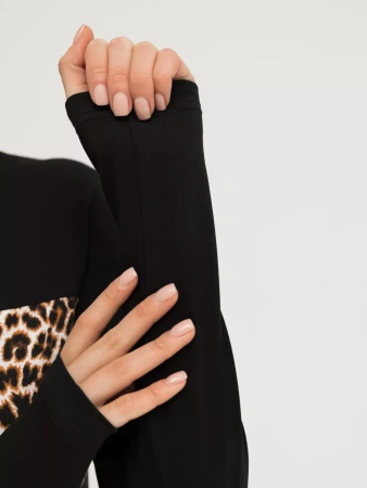 Платье женское трикотажное с длинным рукавом