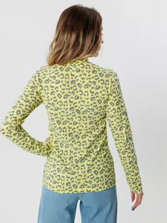 Водолазка женская облегающий лонгслив с принтом ДК572