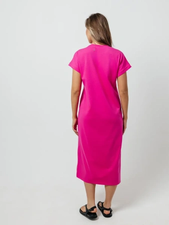 Платье женское летнее трикотажное больших размеров длинное