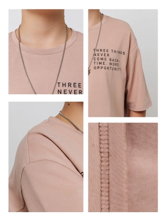 Футболка летняя для мальчика оверсайз с принтом