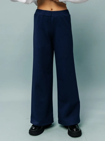 Брюки для девочки школьные палаццо широкие