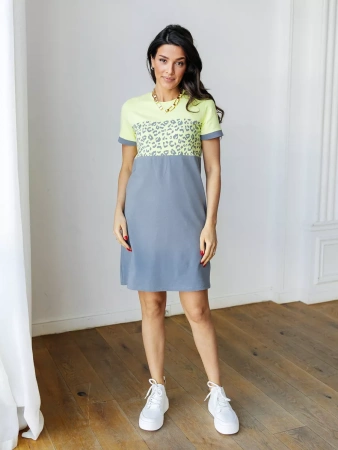 Платье домашнее женское больших размеров прямое повседневное