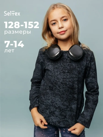 Лонгслив для девочки свитшот варенка черный