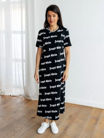 Платье футболка женкое трикотажное больших размеров ПЛК609