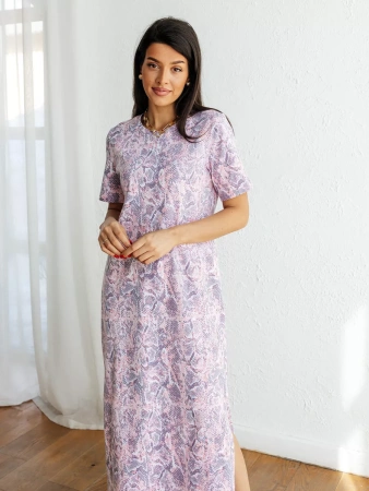 Платье женкое домашнее длинное больших размеров ПЛК609