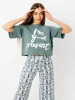 Пижама с штанами брючная большие размеры