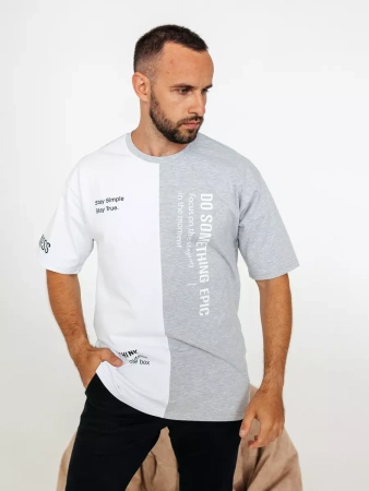 Футболка спортивная с принтом хлопок