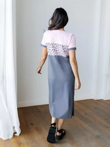 Платье женское домашнее трикотажное больших размеров ПЛК569