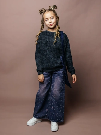 Свитшот для девочки на манжетах