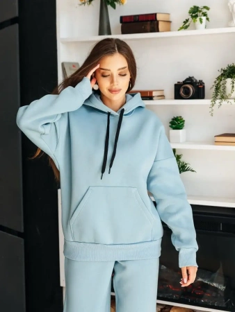 Спортивный костюм с начесом оверсайз кроя зимний