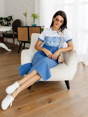 Платье футболка женское больших размеров длинное ПЛК569