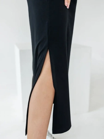 Платье осеннее леопард больших размеров длинное ПЛК569