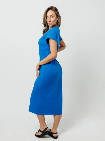 Платье женское летнее трикотажное больших размеров длинное