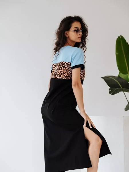 Платье женское трикотажное больших размеров домашнее ПЛК569