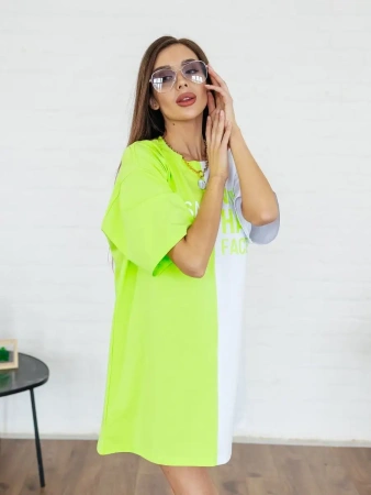 Трикотажное платье туника домашняя одежда