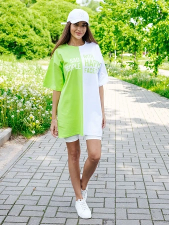 Трикотажное платье туника домашняя одежда