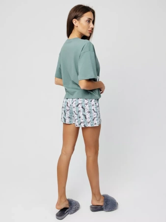 Пижама женская с шортами большие размеры хлопок