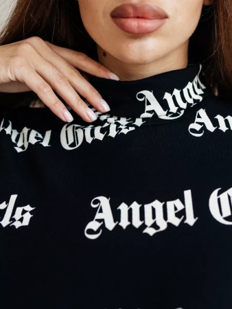 Водолазка женская облегающий лонгслив с принтом ДК572