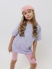Футболка для девочки оверсайз с принтом хлопок