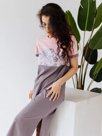 Платье женское трикотажное больших размеров длинное ПЛК569