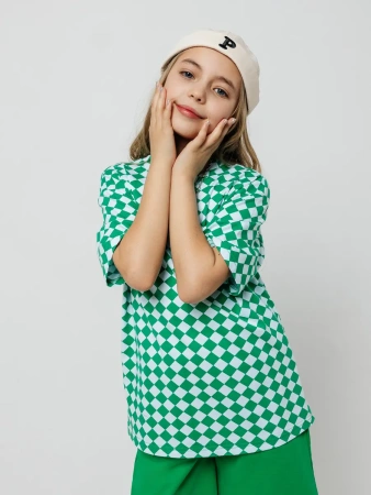 Футболка для девочки с принтом оверсайз