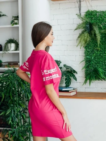 Туника домашняя больших размеров с принтом