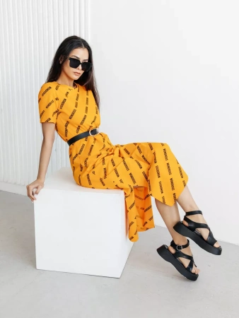 Платье женское трикотажное больших размеров длинное ПЛК609