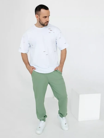 Брюки мужские зеленые трикотажные домашние Брюки мужские зеленые трикотажные домашние