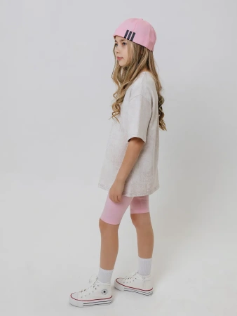 Футболка для девочки оверсайз с принтом хлопок