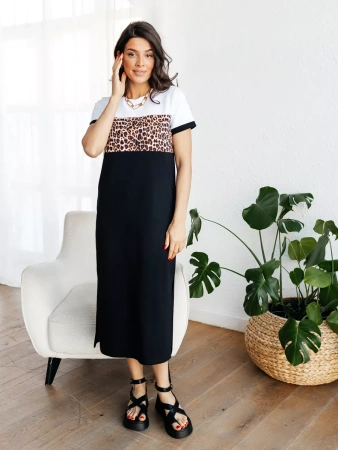 Платье женское трикотажное больших размеро хлопок ПЛК569