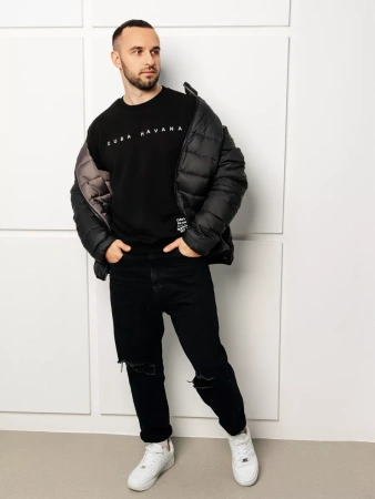 Свитшот мужской с принтом больших размеров