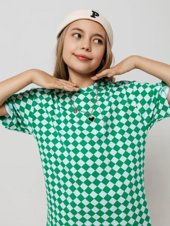 Футболка для девочки с принтом оверсайз