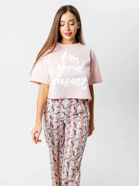 Пижама со штанами домашний костюм