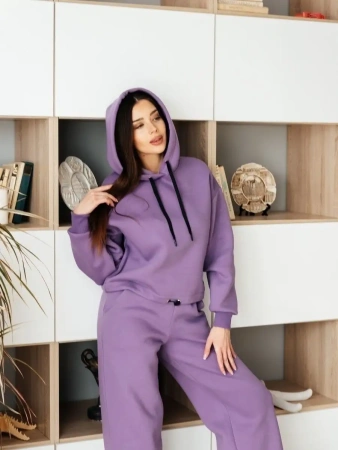 Спортивный костюм с начесом оверсайз кроя зимний