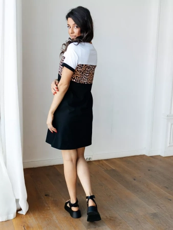 Платье женское праздничное леопардовое больших размеров