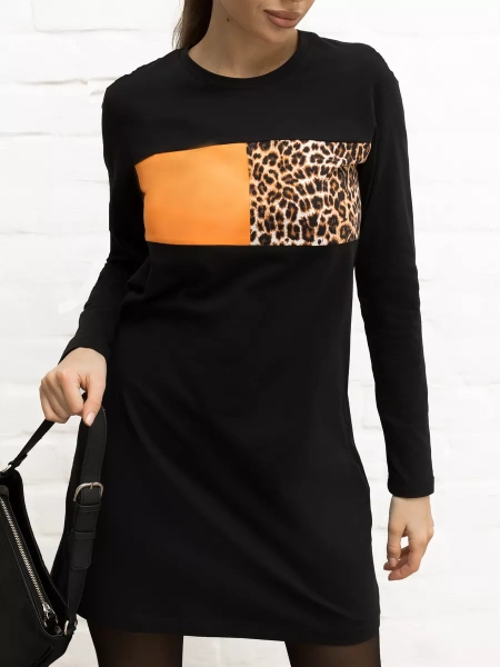 Платье женское трикотажное с длинным рукавом