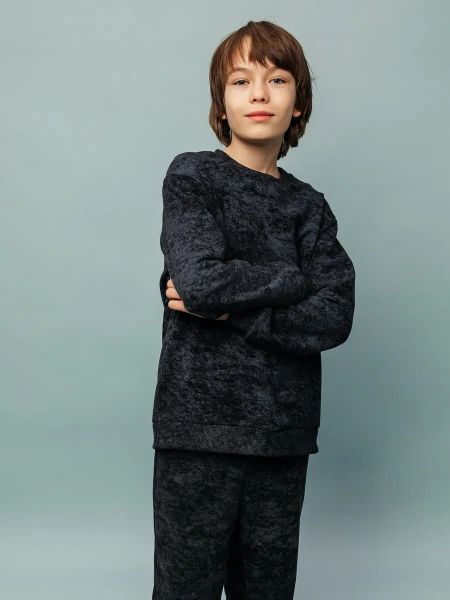 Свитшот для мальчика подростковый черный школьный