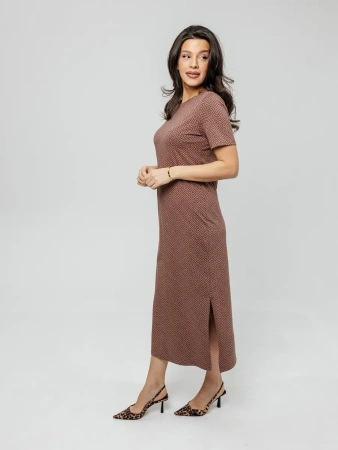 Платье женское трикотажное больших размеров длинное ПЛК609