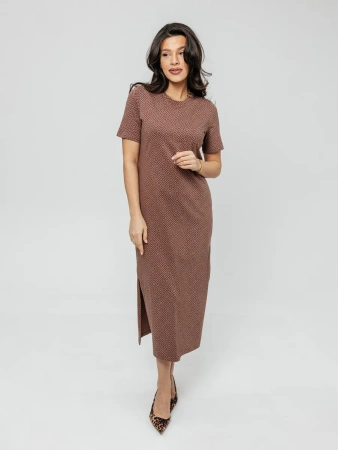 Платье женское трикотажное больших размеров длинное ПЛК609