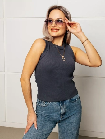 Топ под пиджак в рубчик спортивная майка МК558