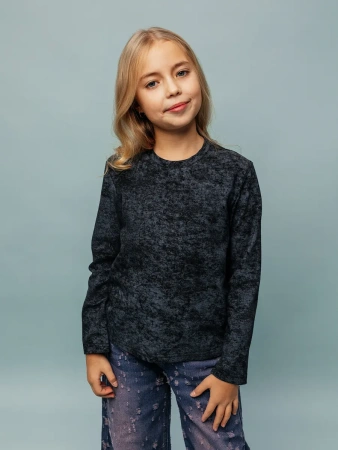 Лонгслив для девочки свитшот варенка черный