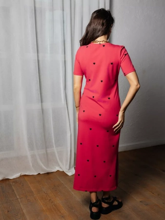 Платье женское трикотажное больших размеров длинное ПЛК609