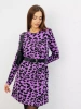 Платье женское мини леопардовое вечернее трапеция ПЛИ577