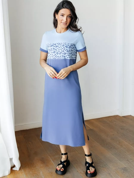 Платье женское трикотажное домашнее больших размеров ПЛК569