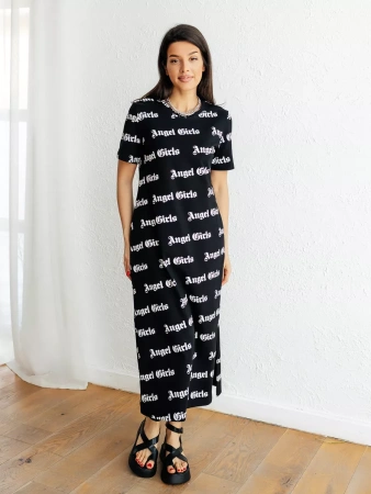 Платье футболка женкое трикотажное больших размеров ПЛК609