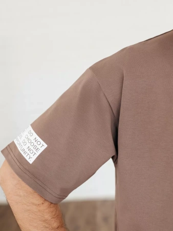 Футболка широкая оверсайз плотная хлопок с лайкрой