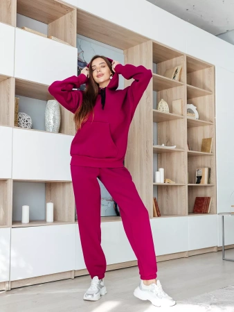 Спортивный костюм с начесом оверсайз кроя зимний