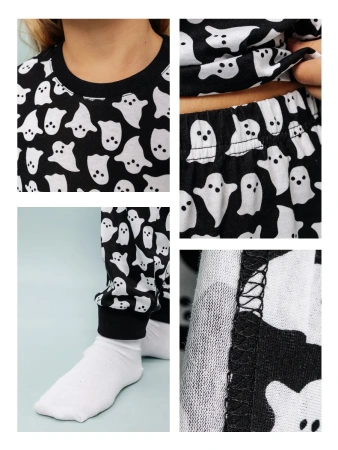 Пижама для девочки для мальчика хлопок с длинным рукавом